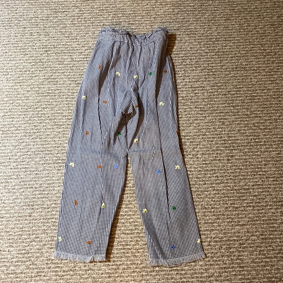 TOPSHOP Gingham Pants with floral detail - Picture 2 of 2